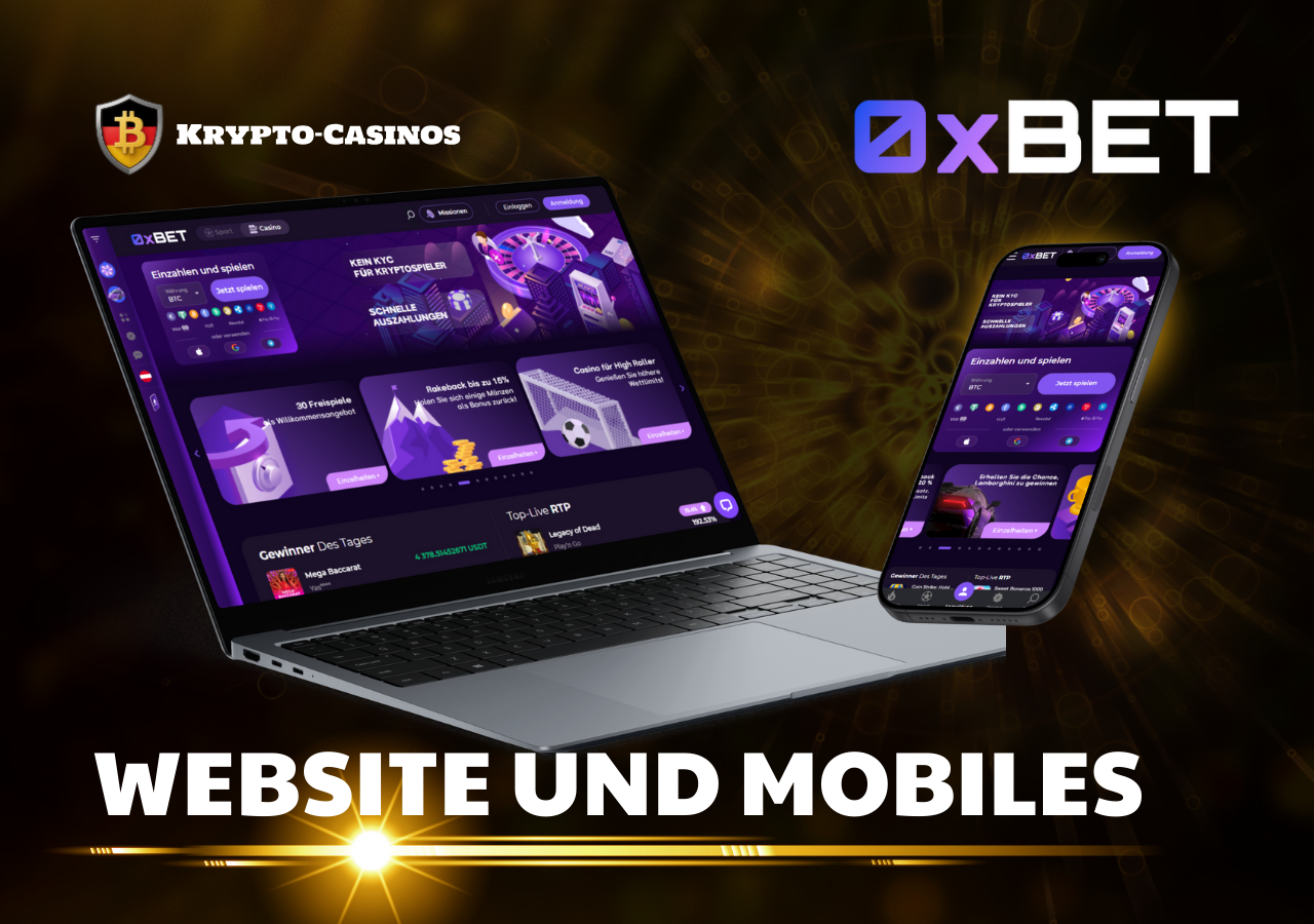 Modernes Website und mobiles Casino